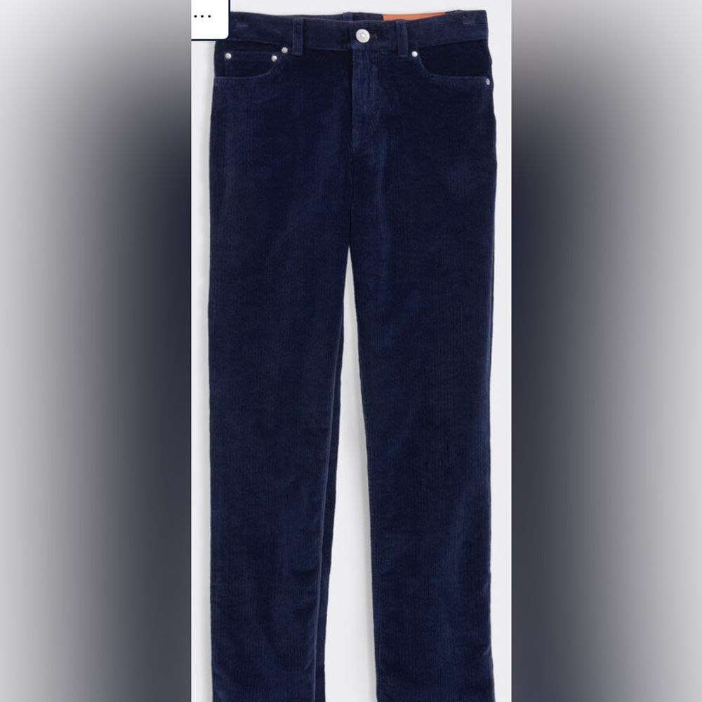 NWT Vineyard Vines Boys five pocket corduroy pants size 16 navy blue